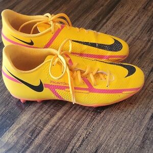 Nike Phantom Yellow and Pink Cleats